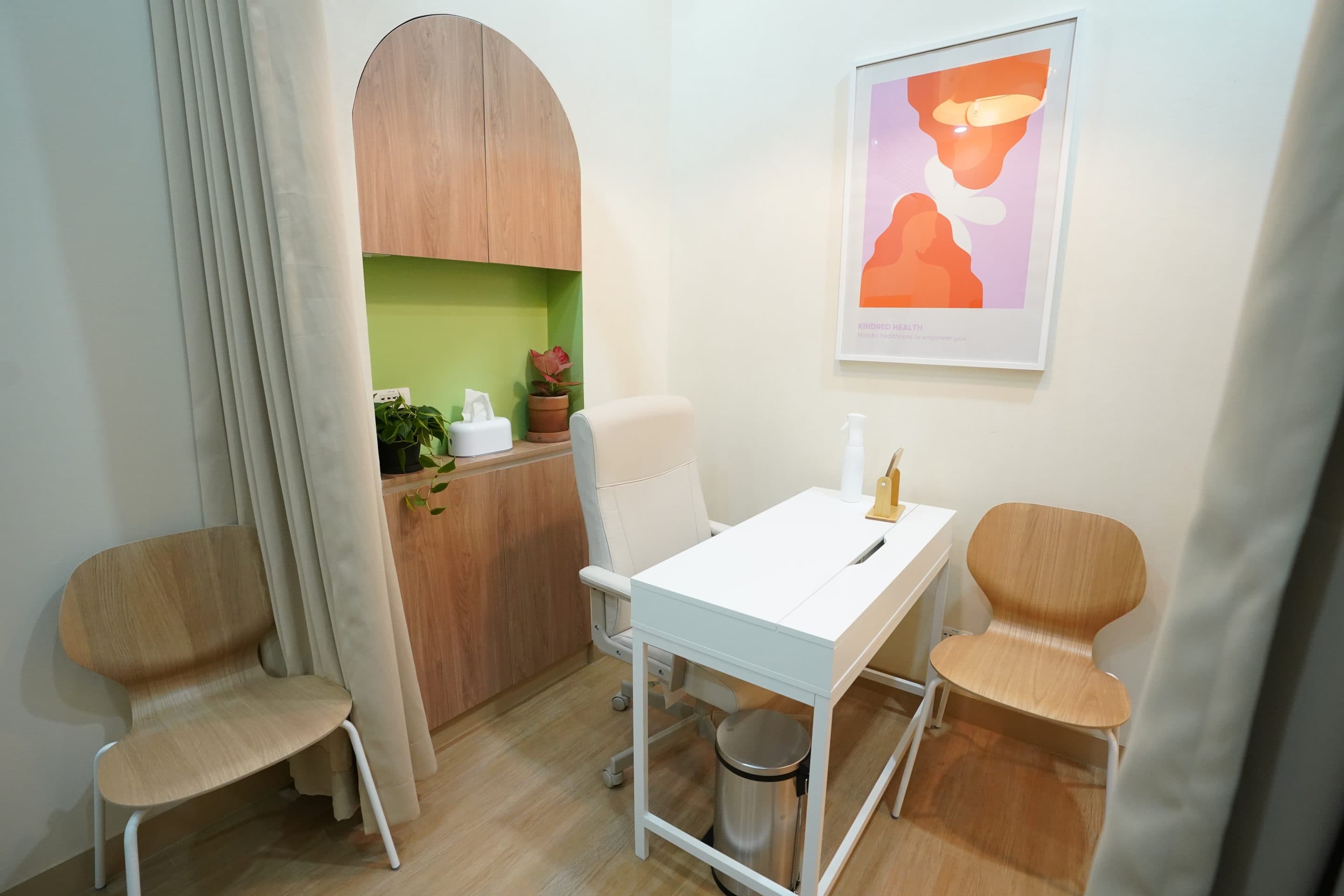A private consultation room at Kindred